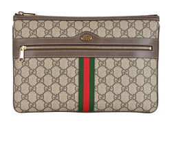 Ophidia Clutch, Canvas, Brown, 2149, DB/B, 3*